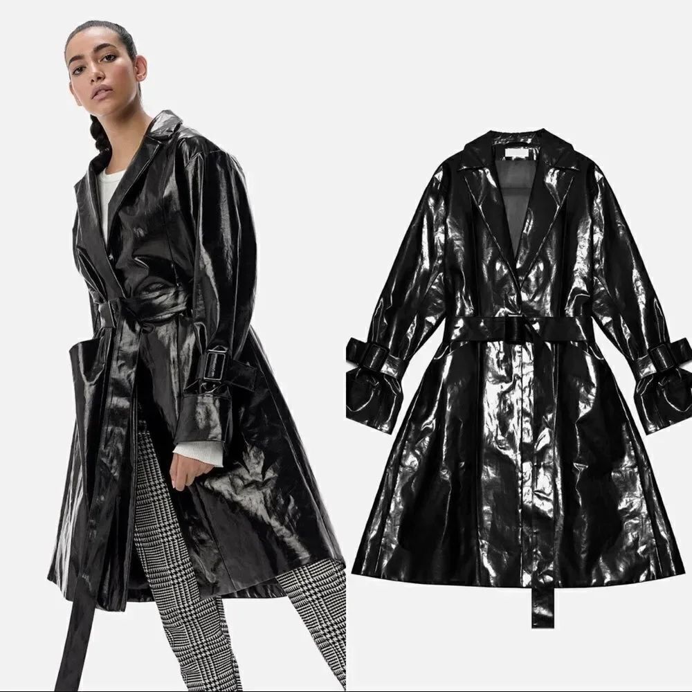 “NEW” John elliott Nova vegan leather trench Coat